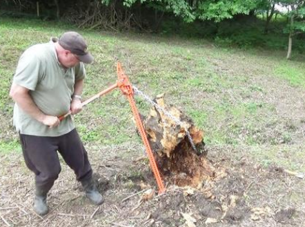齒條千斤頂拔樹(shù)樁
